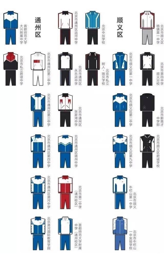 北京校服定制順義區通州區