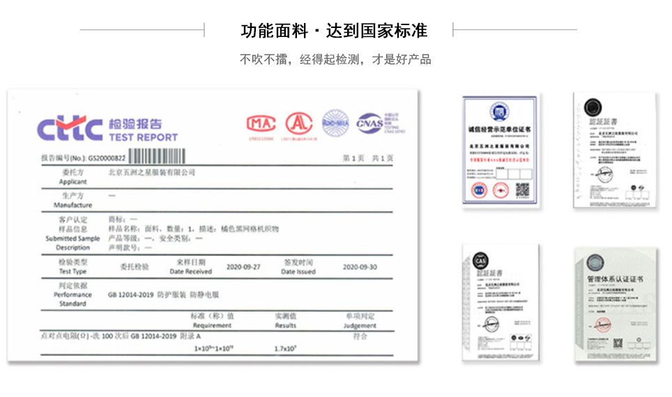 五洲之星定制休閑防風反光工作服營業(yè)執(zhí)照及資質(zhì)